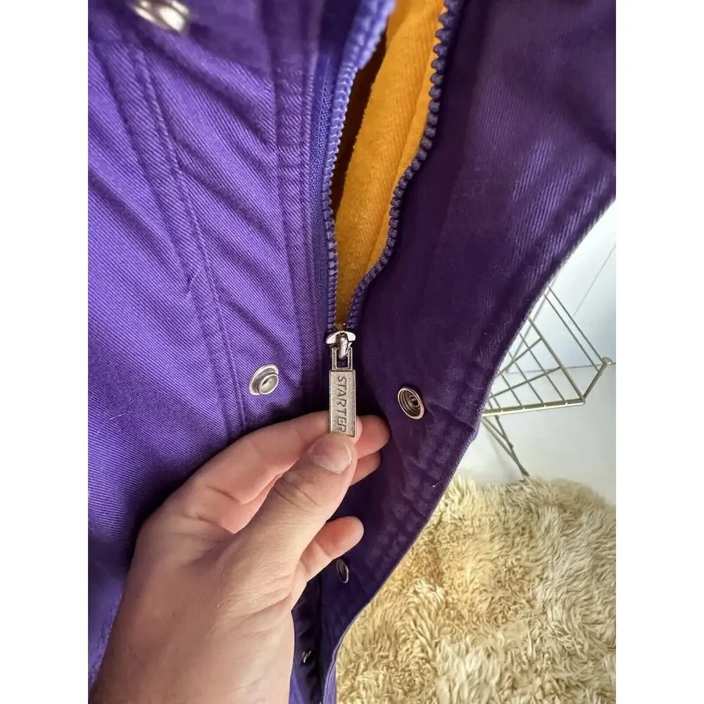 Vintage 80s Los Angeles Lakers Starter Canvas Jacket XL